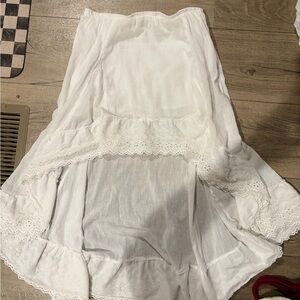 Billabong High Low White Lace Skirt/ cottage core : size medium